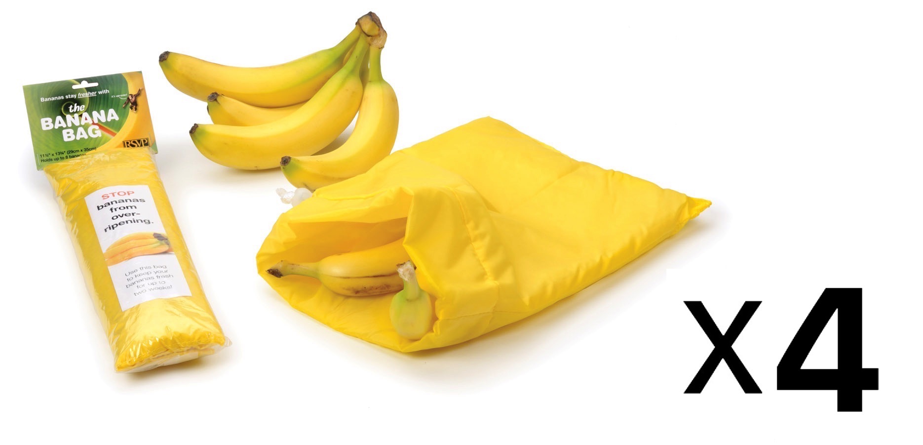 RSVP International The Banana Bag 11 ½ x 13 ¾ Inches Holds 8 Bananas